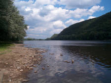 Looking Northeast from the Montgomery River Bridge up the Susquehanna River