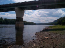 Looking Southwest through the Montgomery River Bridge